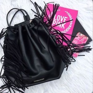 Victoria’s Secret vegan leather fringe backpack